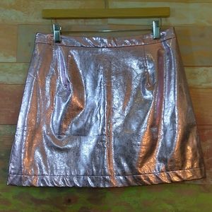 Glamorous Metallic Pink Mini Skirt NWT size 8